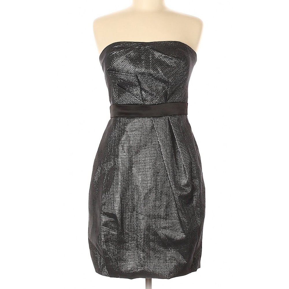 DESIGNER Black Shiny Cocktail Dress Size 8 - NEW!!